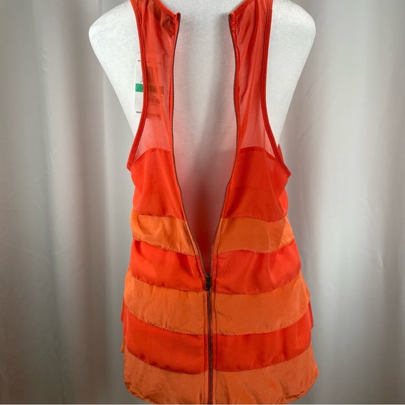 NWT Patterson J Kincaid Originals Tiered Silk And Chiffon Razor Back Tan… - Picture 9 of 12